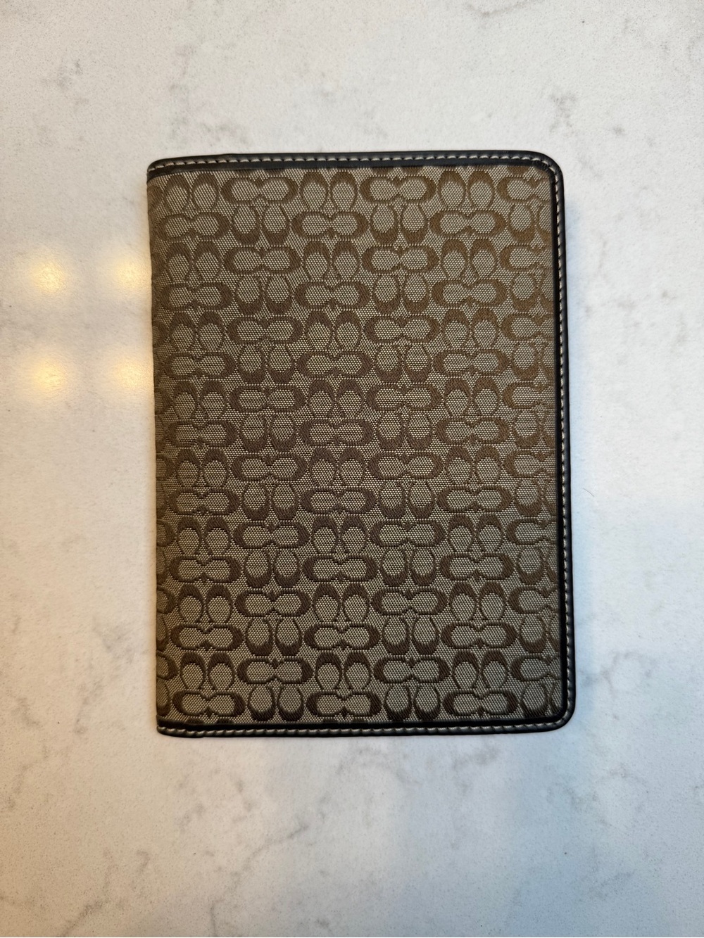 Coach Brown Signature Canvas Leather Album Y2K NWT